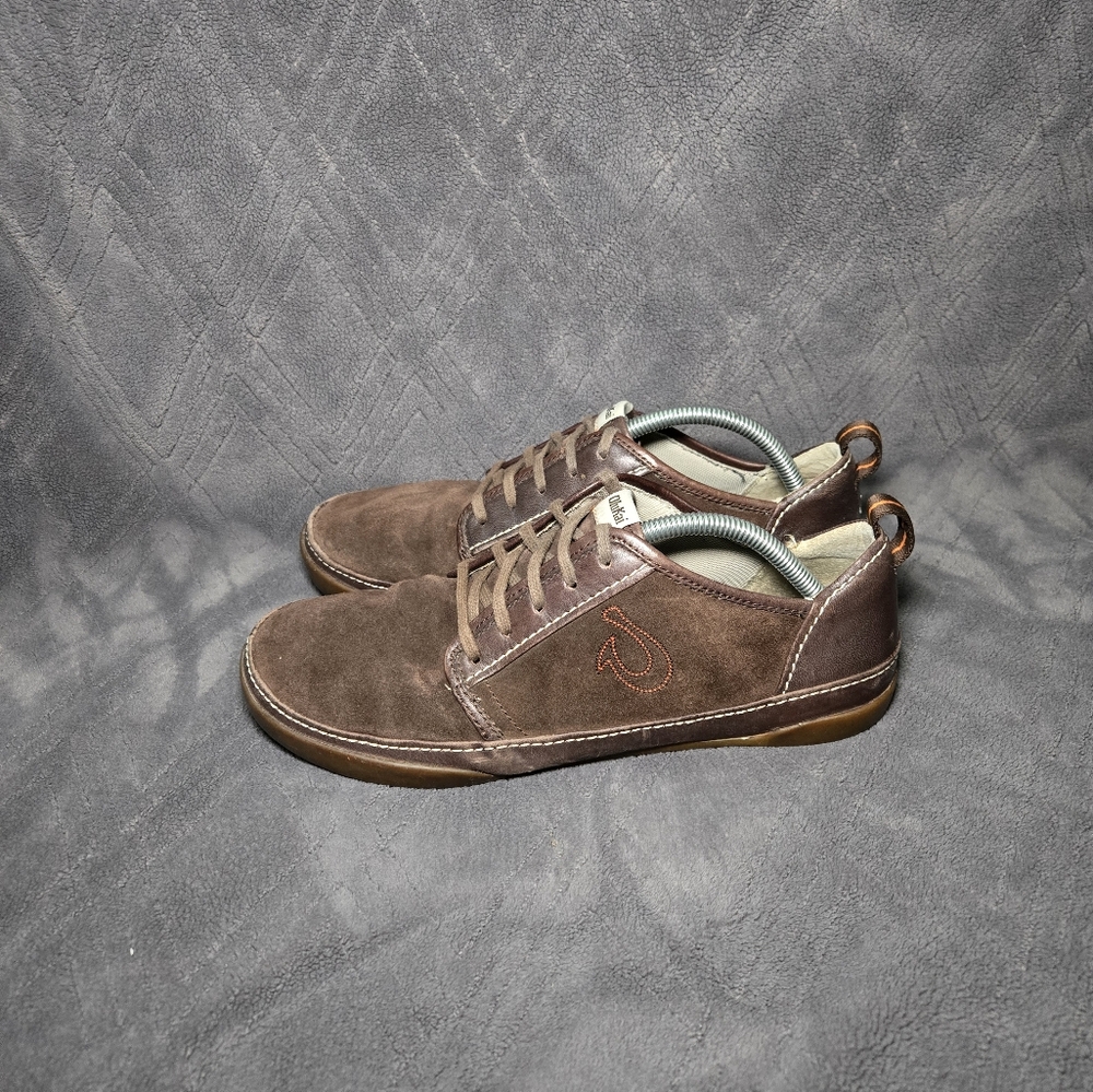 Olukai Shoes Mens Sz 10 Brown Suede Leather Casual Sneakers. - Picture 2 of 9